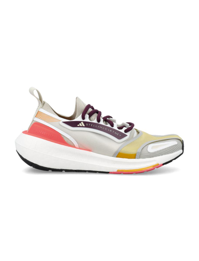 Adidas By Stella Mccartney Asmc Ultraboost 23 Colorblock Low-top Trainer Sneakers In Yellow White Gobi