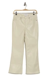 Good American Good Legs Crop Faux Leather Mini Bootcut Pants In Bone001