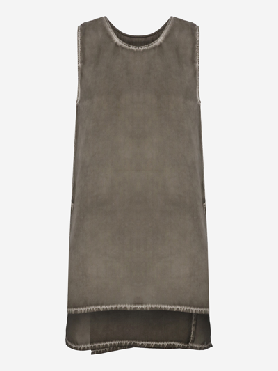 Uma Wang Sleeveless Silk Top In Grey