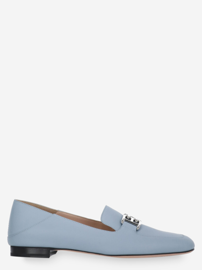 Bally Ellah Leather Loafers In Blue