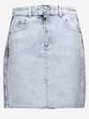Isabel Marant Midi Skirt With Belt Loops And Pockets In Blue