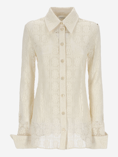 Sportmax Savain Cream Cotton Blend Shirt In Beige