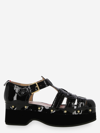 Thom Browne Soft Patent Fisherman Clog Sandal In Black