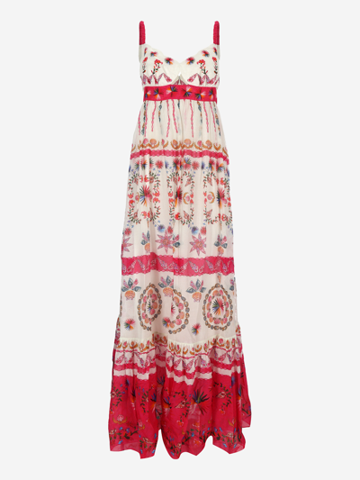 Saloni Naki Shell-print Linen Dress In Multicolor
