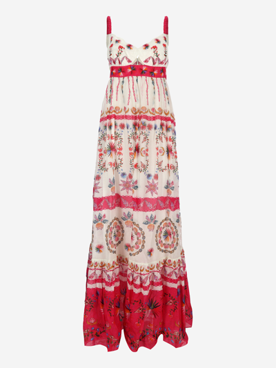 Saloni Naki Shell-print Linen Dress In Shell Mosaicplmt