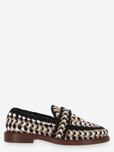 Chloé Kayla Crochet Slip-on Loafers In Multicolor