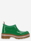 Thom Browne Round Toe Boots In Green