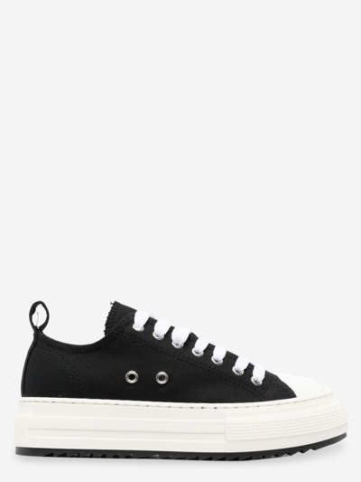 Dsquared2 Cotton Sneakers In Black