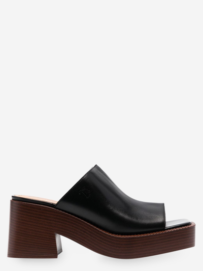 Tod's 80mm Platform Mules In Black  