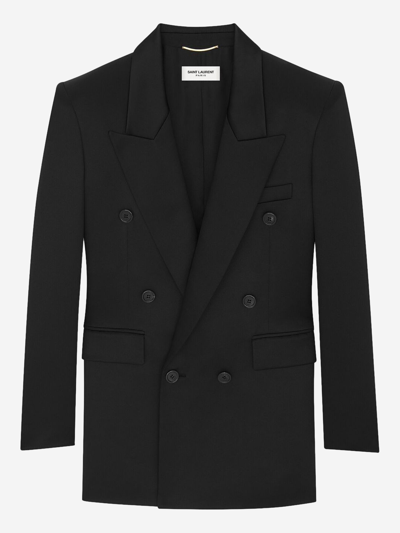 Saint Laurent Black Silk Jacket