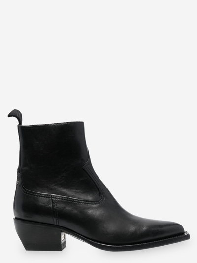 Golden Goose Debbie Leather Ankle Boots In Black