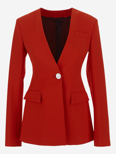 Attico Louise Blazer In Red