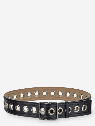 Alexander Mcqueen Woman Belt Black Size 34 Soft Leather