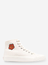 Kenzo Embroidered-logo Hi-top Sneakers In White