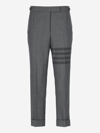 THOM BROWNE SYNTHETIC FIBERS TROUSERS