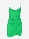 Gauge81 Shiroi Silk Mini Slipdress In Green