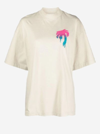 Palm Angels Bedrucktes T-shirt In Pink