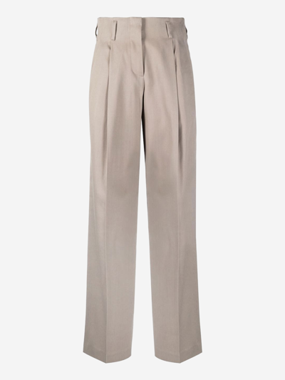 Golden Goose Tailored High-waisted Trousers In Beige