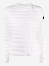 Peuterey Waisted Down Jacket With Slanted Zip In White