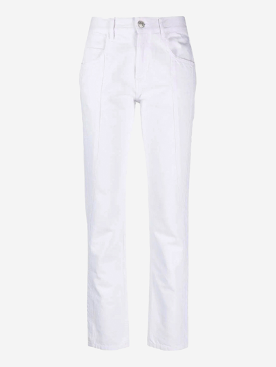 Isabel Marant Slim Fit Denim Jeans In White