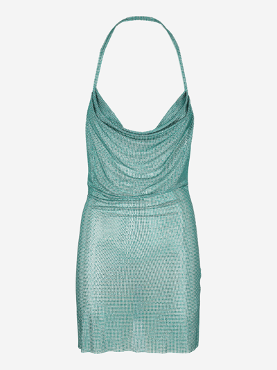 Giuseppe Di Morabito Dress With Crystal Decoration In Verde Acqua