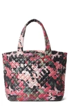 Mz Wallace Metro Deluxe Large Camo-print Tote Bag In Pink Multi