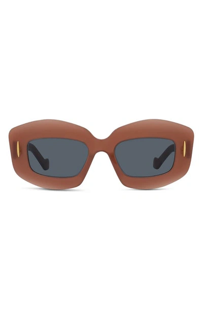 Loewe Rectangle Frame Sunglasses In Red