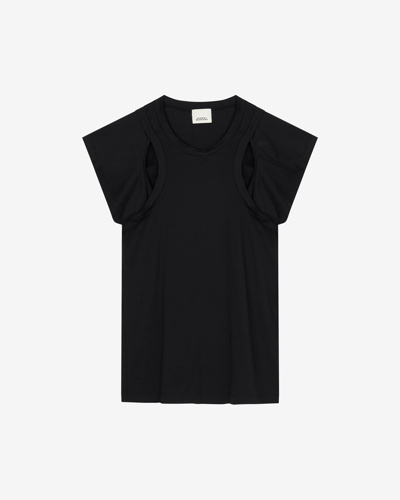 Isabel Marant Faly Cotton T-shirt In Black