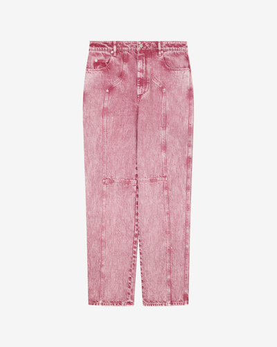 Isabel Marant Javi Cotton Pants In Pink