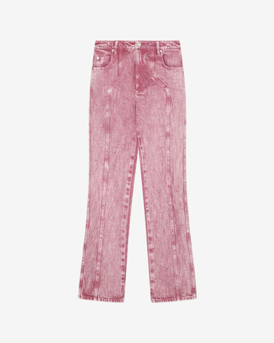 Isabel Marant Étoile Vonny Denim Pants In Pink