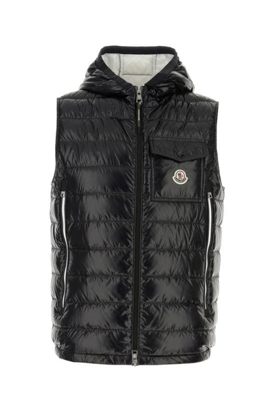 Moncler Ragot Hooded Down Puffer Vest In Black
