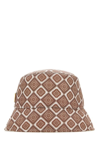 Prada Woman Printed Re-nylon Bucket Hat In Multicolor