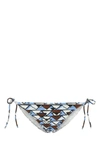 PRADA PRADA WOMAN PRINTED STRETCH NYLON BIKINI BOTTOM