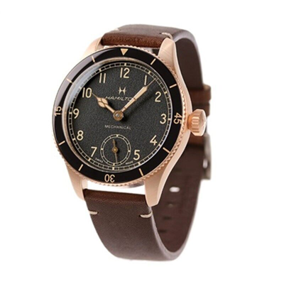 Pre-owned Hamilton Khaki Aviation Pilot Pioneer Bronze Men's Watch H76709530