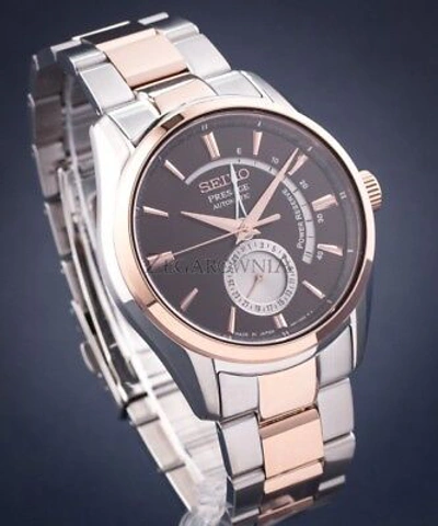 Pre-owned Seiko Automatic Center Power Reserve Indicator Men's Watch Ssa354j1