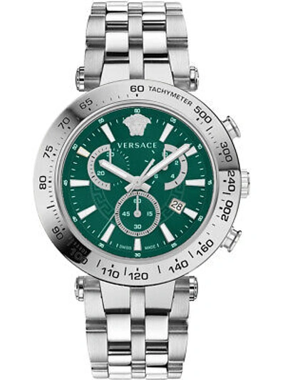 Pre-owned Versace Vejb00522 Bold Chronograph Mens Watch 46mm 5atm