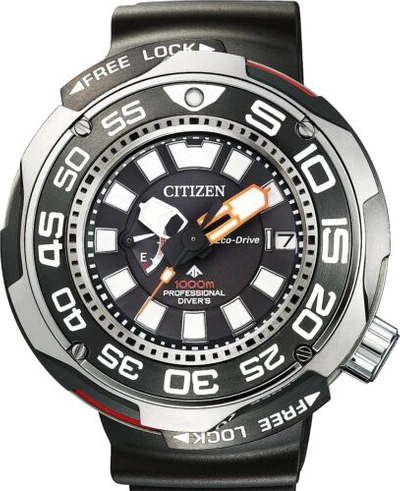 Pre-owned Citizen Promaster Marine Bn7020-09e Eco-drive Black Watch Men Box