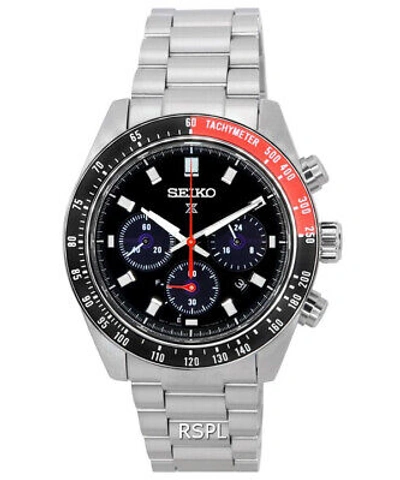 Pre-owned Seiko Prospex Speedtimer Go Large Solar Chronograph Black Dial Ssc915 Ssc915p1 S