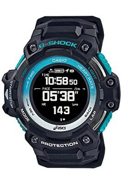 Pre-owned G-shock Casio  X Asics Gps & Heart Rate Monitor Gsr-h1000ast-1jr Men's Black