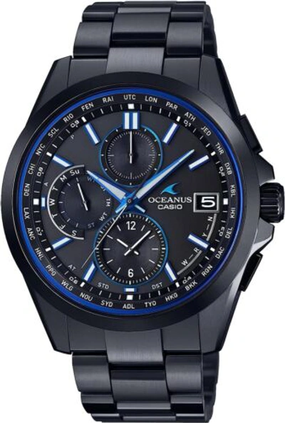 Pre-owned Casio Oceanus Ocw-t2600b-1ajf Classic Line Blue Black Watch Men Box