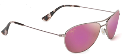Pre-owned Maui Jim Wbox  Rose Gold P245-16r Baby Beach Pink Aviator Titanium Sunglasses