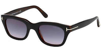 Pre-owned Tom Ford Snowdon Ft 0237 Black Havana/grey Shaded 50/0/145 Unisex Sunglasses In Gray