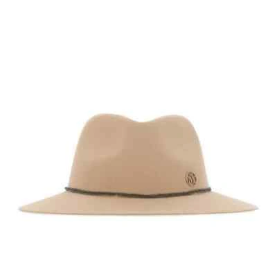Pre-owned Maison Michel Ladies Flesh Beige Virginie Fedora Hat