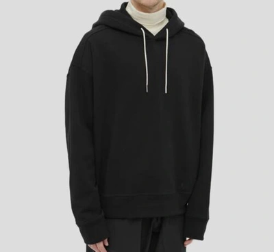 Pre-owned Jil Sander Plus $490  Men's Black Popover Hoodie Sweatshirt Sweater Size Xxl