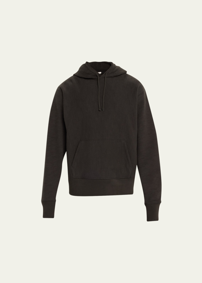 The Row Men's Naoki Faded Cotton Hoodie In Anthracite