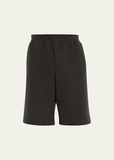The Row Men's Cashmere Pull-on Shorts In Black