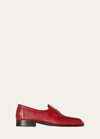 The Row Soft Loafer In Cardinal Red