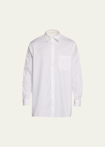 The Row Men's Melvin Oversized Dress Shirt In White