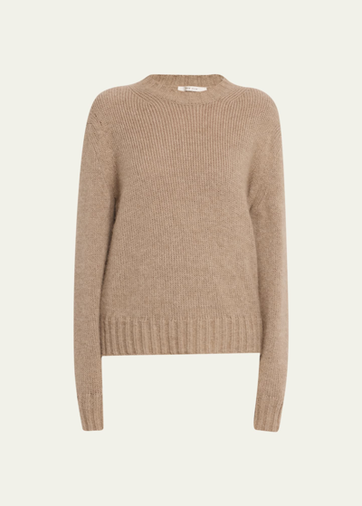 The Row Devyn Cashmere Jumper In Beige