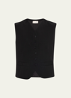 THE ROW VEGAS BUTTON-FRONT WOOL VEST